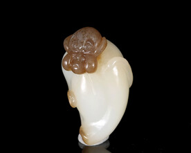 和田玉猴子挂件摆件把件