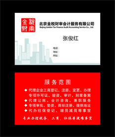 会计名片 大气名片 简洁名片