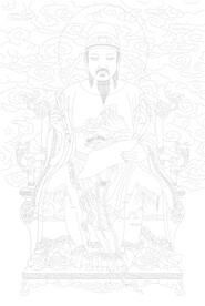 文昌帝君线条图