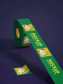 贴纸卷不干胶胶带样机