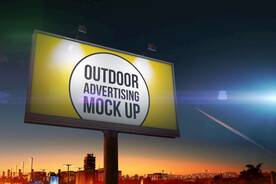 户外广告高炮样机场景图展示