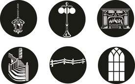 壁炉 灯 楼梯 护栏 窗户