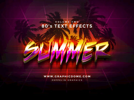 复古霓虹字体样机