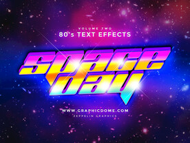 复古霓虹字体样机