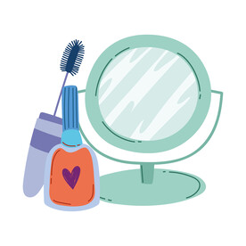 彩妆设计插画素材图片