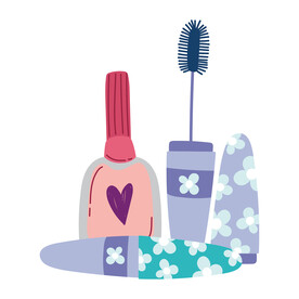 彩妆设计插画素材图片