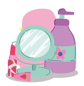 彩妆设计插画素材图片