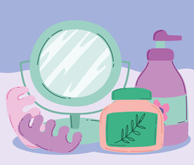 彩妆设计插画素材图片