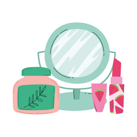 彩妆设计插画素材图片