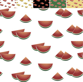 手绘西瓜矢量素材