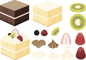 矢量蛋糕素材