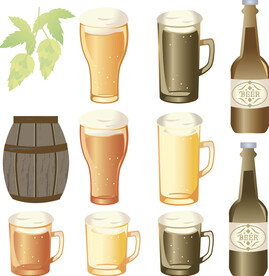 矢量啤酒饮料素材