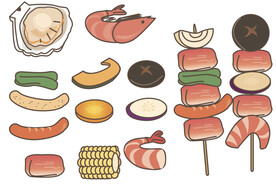 矢量烧烤素材