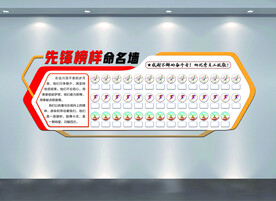 先锋榜样 文化墙