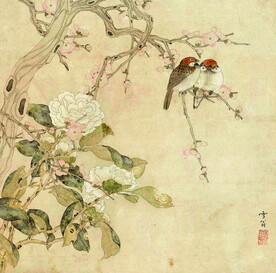 双雀图