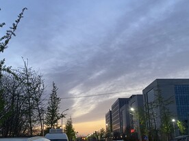 蓝天白云夜景夕阳高楼大厦