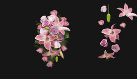 粉色婚礼花艺手捧花素材