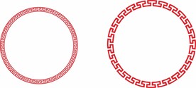 中式圆形边框