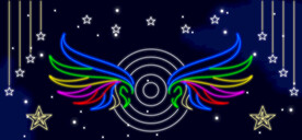 星空霓虹灯彩色线条网红翅膀背景