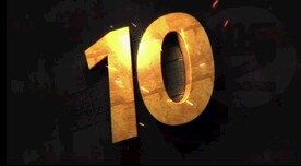 金色数字坠落10秒倒计时
