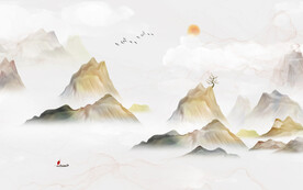 装饰画 花鸟画 新中式 山水 