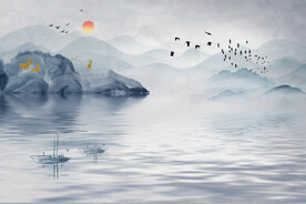 装饰画 花鸟画 新中式 山水 