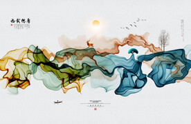 装饰画 花鸟画 新中式 山水 