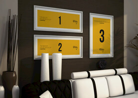 高端画框背景海报贴图样机展示