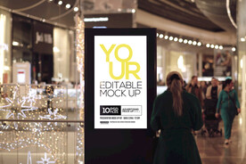 商场高档广告牌海报宣传样机展示