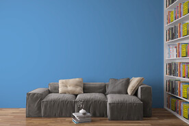 书房的背景墙海报样机贴图素材