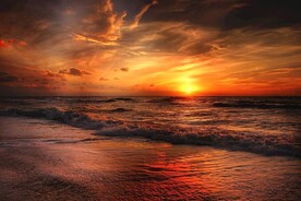 海边落日