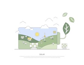 环保新能源插画