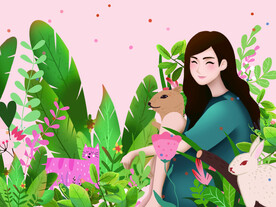 绿色植物卡通