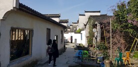 安徽 西递 徽派建 村庄 田野