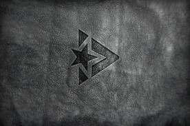 深灰色质感纹理凹凸logo样机