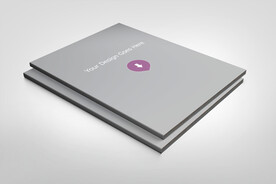 侧面手册浅色背景样机展示模板