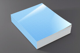 书册平躺深色背景样机展示