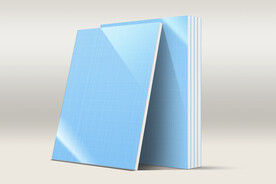 书册竖立浅色背景样机展示模板