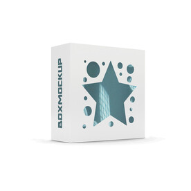 白色背景纸盒子样机展示