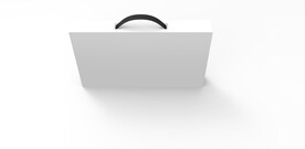 正面俯视礼品盒子浅色场景的样机