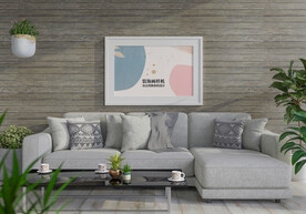 客厅横幅海报相框画框装饰画样机