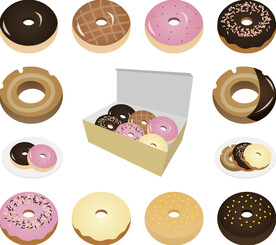 矢量甜甜圈