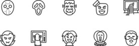手绘线性图标