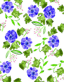 数码 印花 花卉 定位 大花 