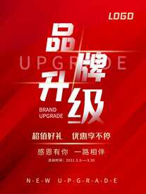 品牌升级促销海报