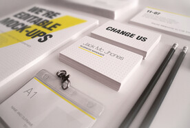 简约名片单页场景样机展示