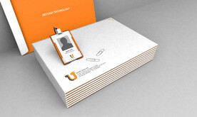 特色单页工作牌的样机展示