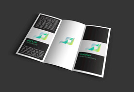 黑色场景品牌折页VIS样机模板