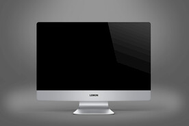 深色背景电脑VI样机模板