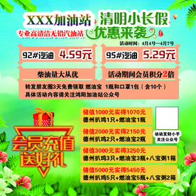 加油站活动海报